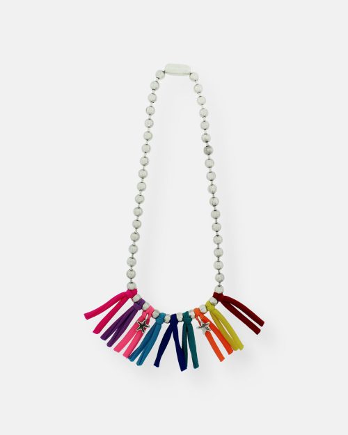 COLLAR CADENA BOLAS ESTRELLAS COLORS