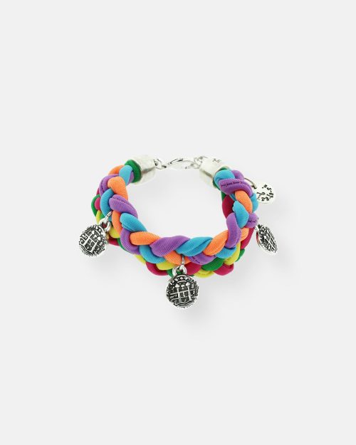 PULSERA TRENZADA MONEDA COLORS