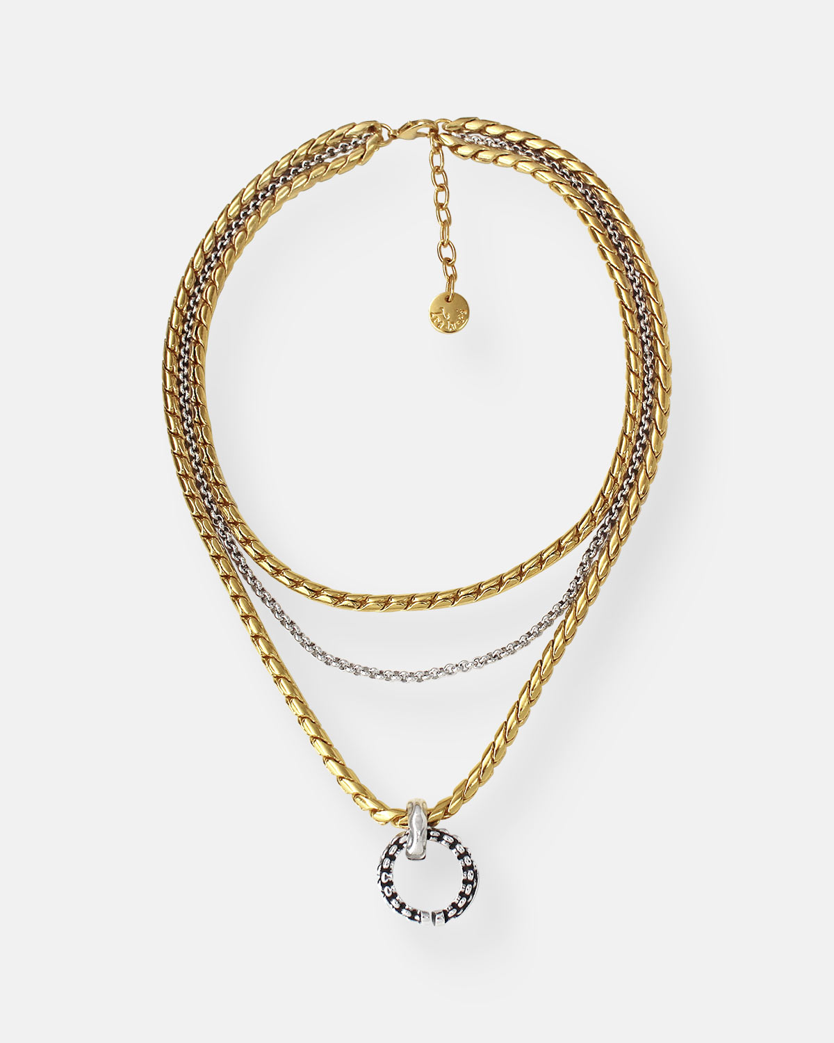 COLGANTE CON ANILLO COMBINADO DUO