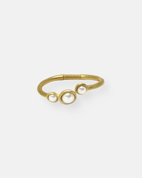 PULSERA MUELLE PERLADA ORO