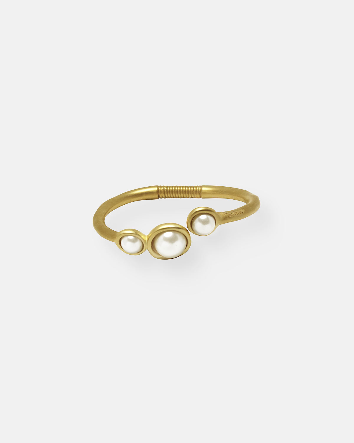 PULSERA MUELLE PERLADA ORO