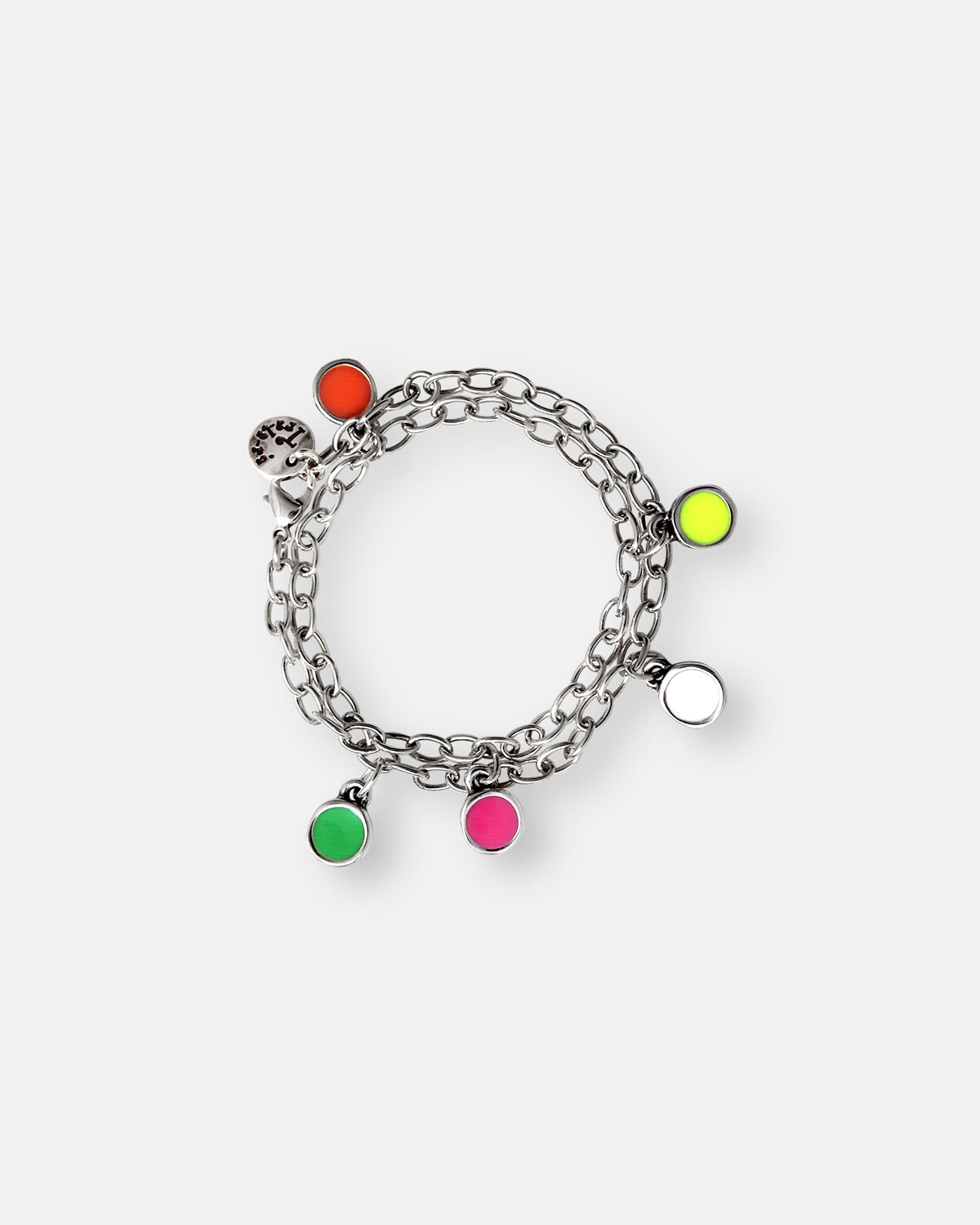 PULSERA CADENA VUELTAS 5 COLORES FLUOR