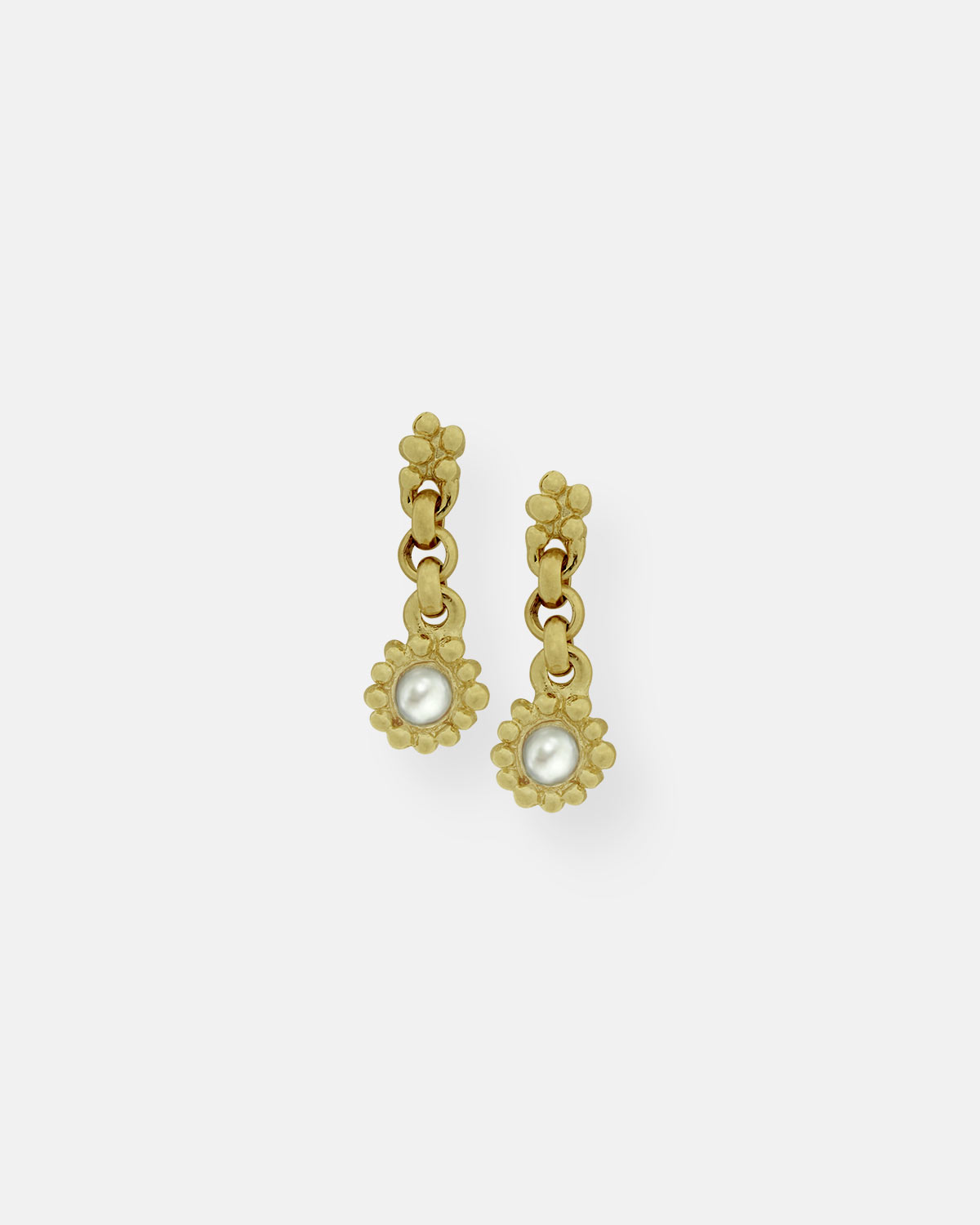 PENDIENTES COLGANTE BOLITAS GRECIA ORO
