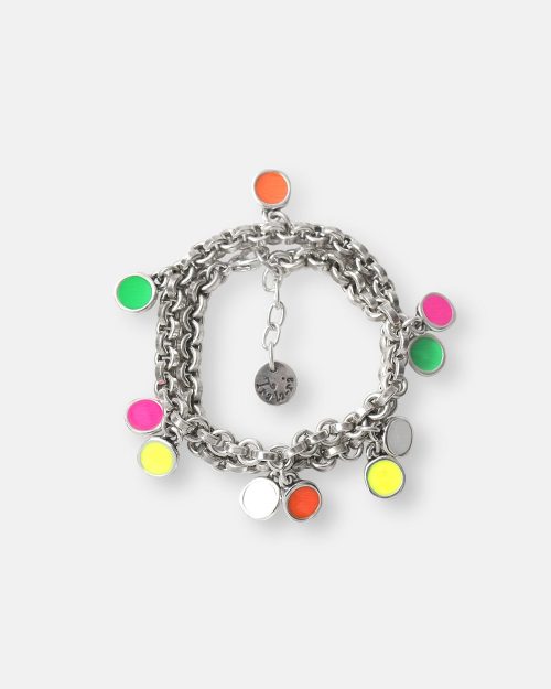 PULSERA-GARGANTILLA 10 COLGANTITOS FLUOR