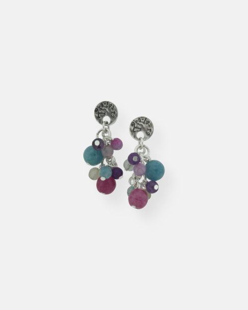 PENDIENTES LARGOS PIEDRAS DE COLORES