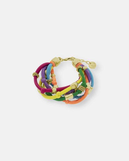 PULSERA VUELTAS COLORS ORO