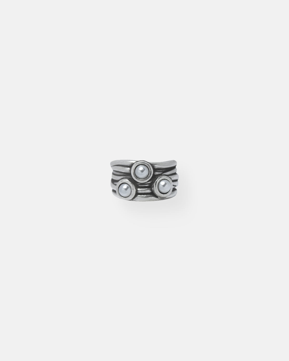 ANILLO 3 PERLAS PLATA PERLADA