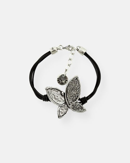 PULSERA CUERO MARIPOSAS PEQ.VUELA