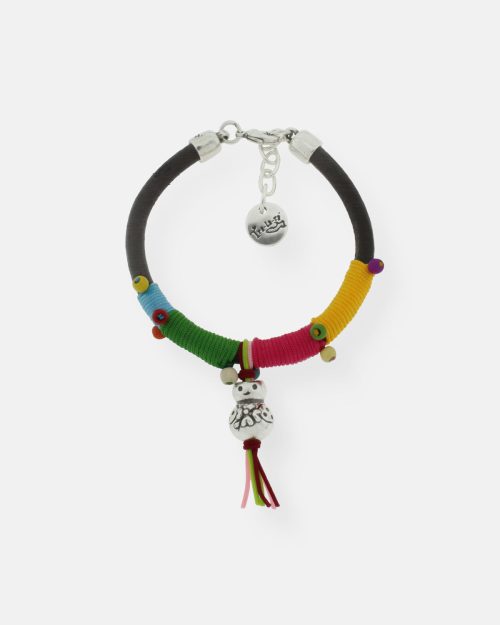 PULSERA CUERO FORRADO COLOR TRALARITO