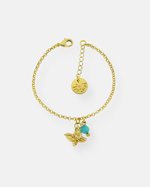 PULSERA CADENA FINA COLOR VUELA ORO