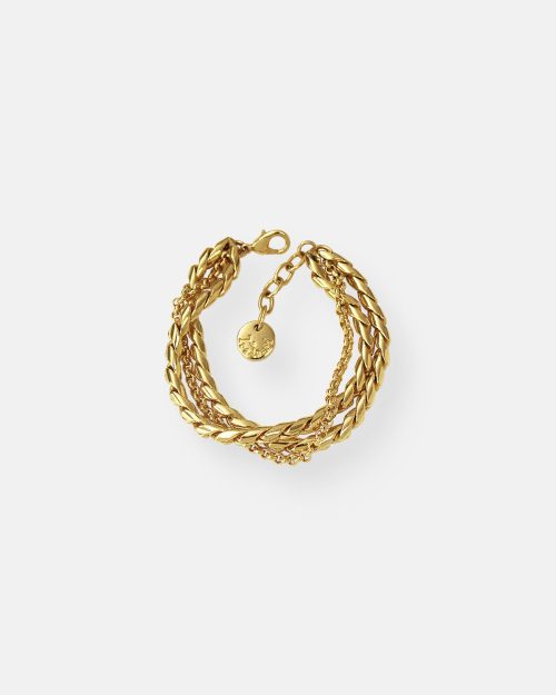 PULSERA 3 CADENAS DUO ORO