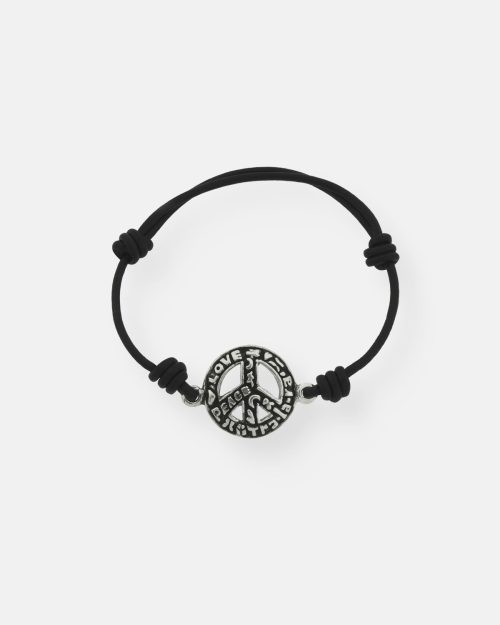 PULSERA NUDOS CUERO PAZ