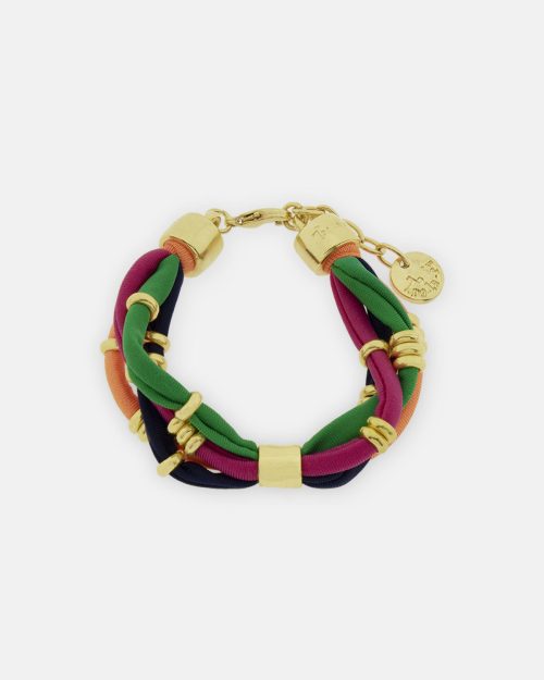 PULSERA VUELTAS ANILLAS ORO COLORS