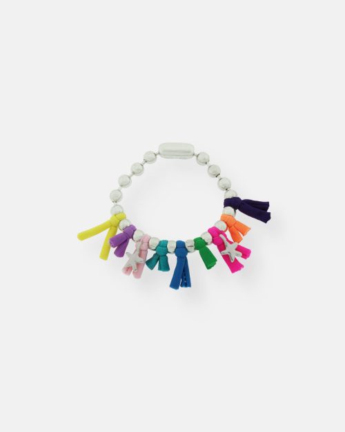 PULSERA CADENA BOLAS ESTRELLAS COLORS