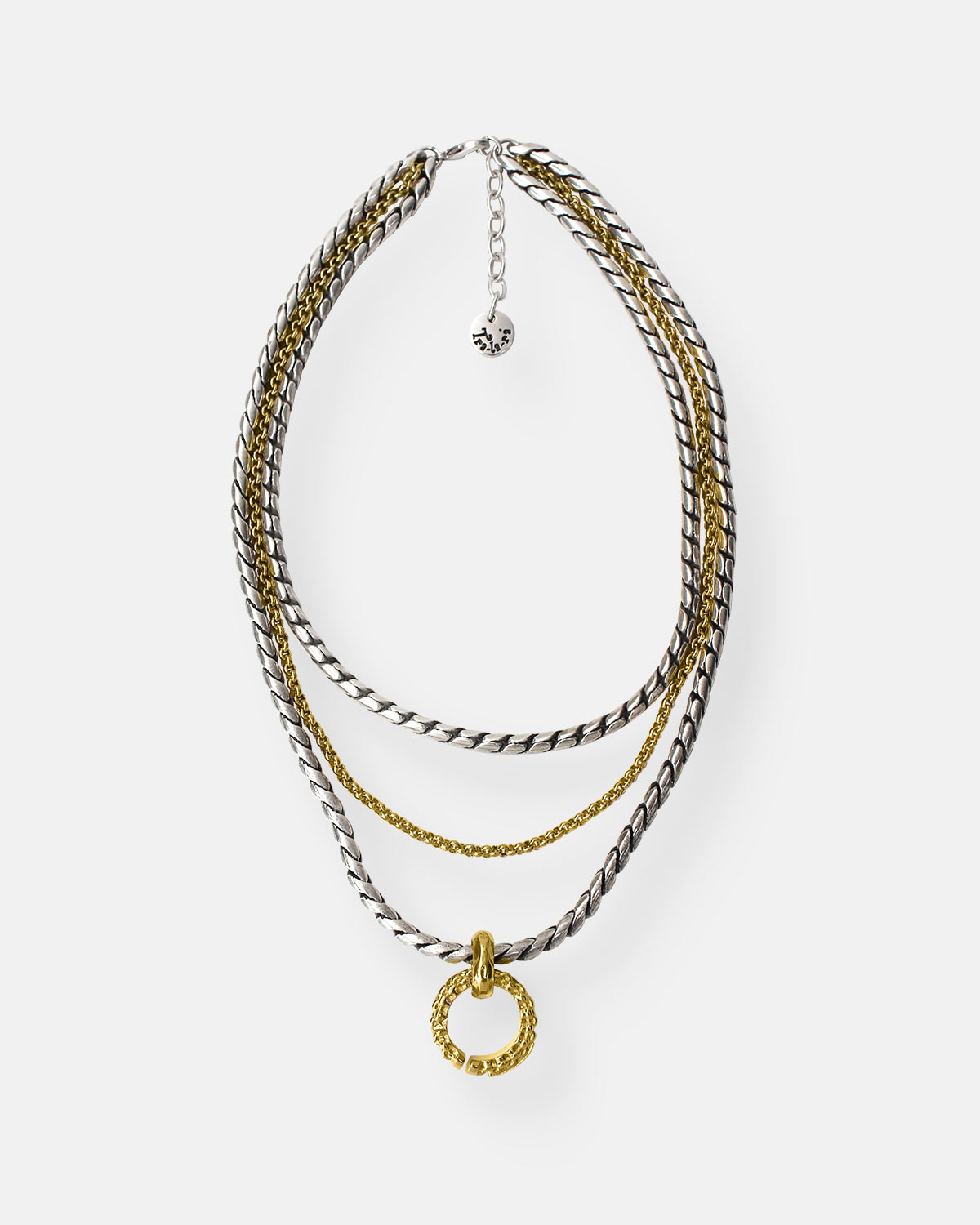 COLGANTE CON ANILLO COMBINADO DUO