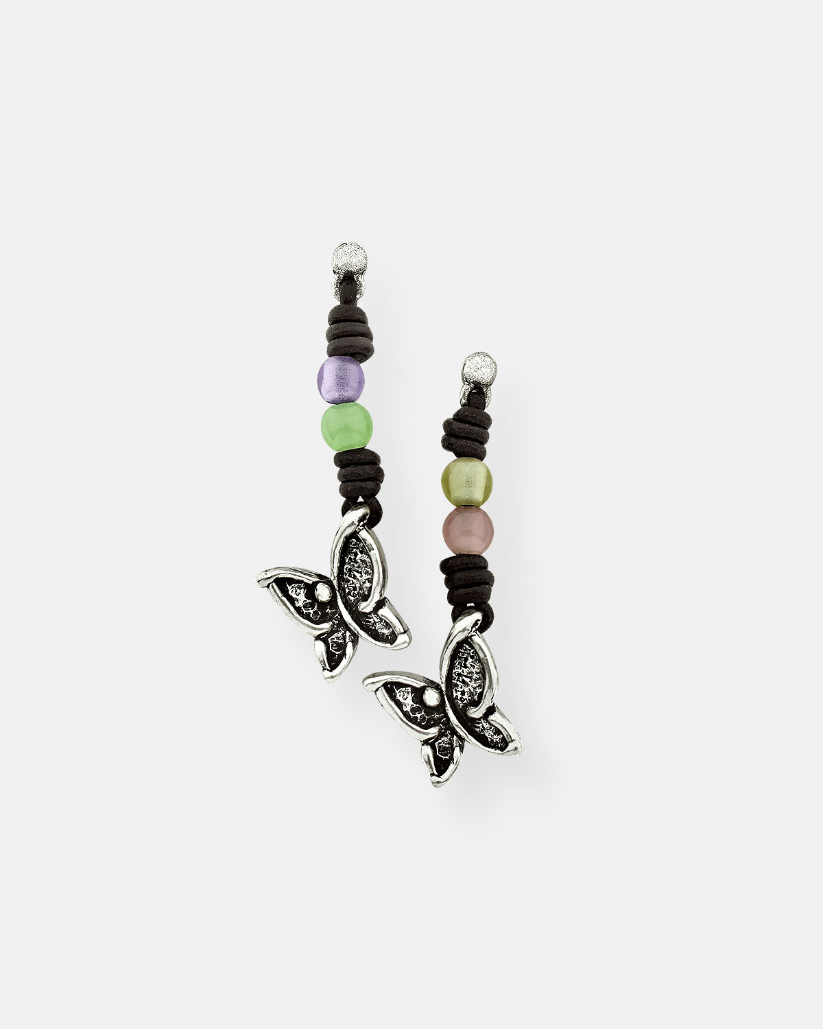 PENDIENTES LARGOS CUERO BOLAS VUELA