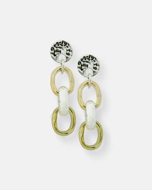 PENDIENTES ANILLADA ESLABONES COMBINADOS