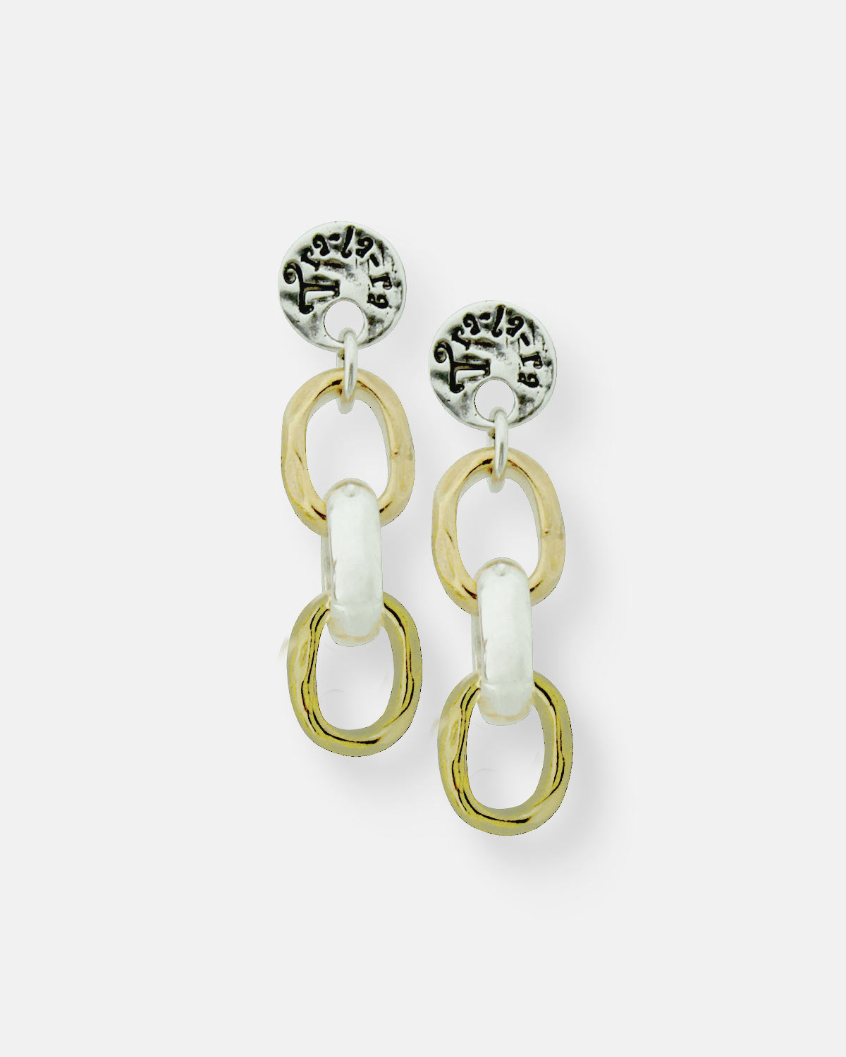 PENDIENTES ANILLADA ESLABONES COMBINADOS