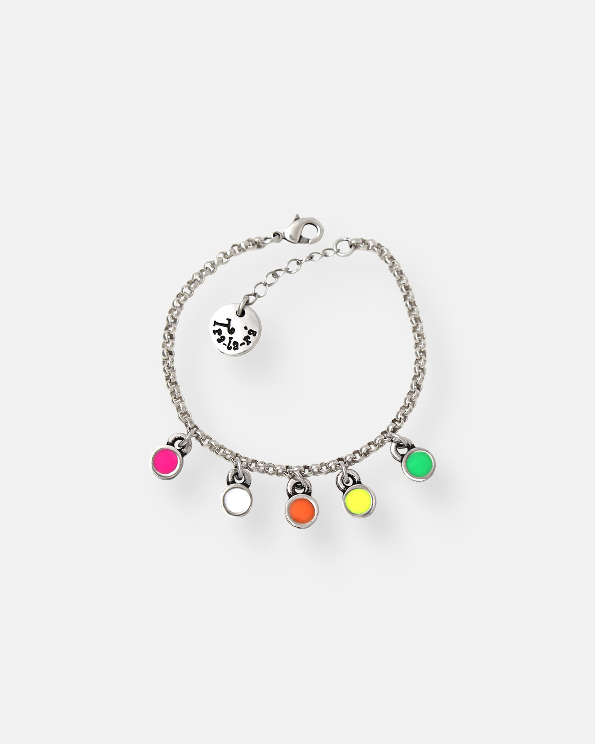 PULSERA CADENA 5 COLGANTITOS FLUOR