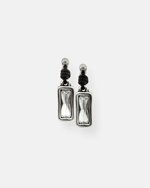 PENDIENTES CUERO CRISTAL VUELA