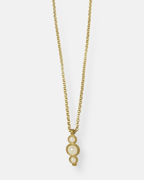 COLLAR CADENA PERLADA ORO