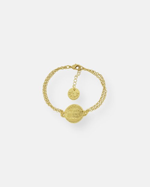 PULSERA CADENA DOBLE ATENEA ORO