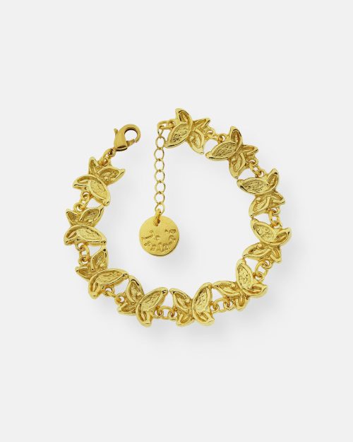 PULSERA VUELA 10 MARIPOSAS ORO