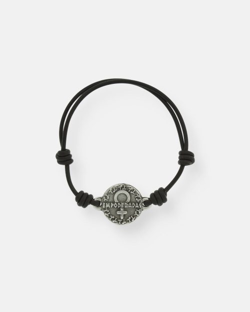 PULSERA CUERO NUDOS 1 EMPODERADA