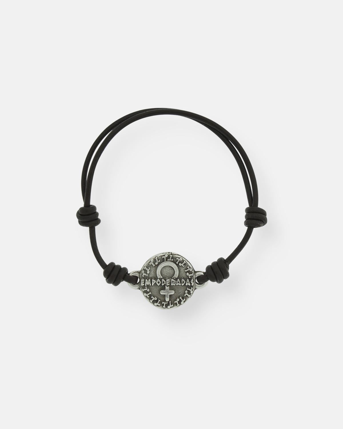 PULSERA CUERO NUDOS 1 EMPODERADA
