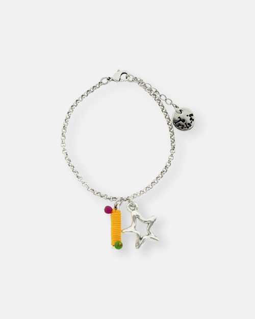 PULSERA CADENA FINA PALO HAPPY