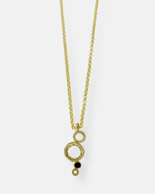 COLGANTE AROS CRISTAL GRECIA ORO