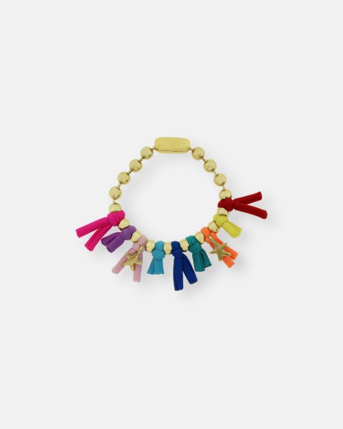PULSERA CADENA BOLAS ESTRELLAS COLORS