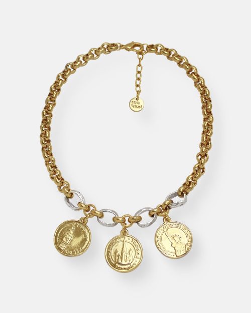 GARGANTILLA 3 MONEDAS VOYAGE ORO