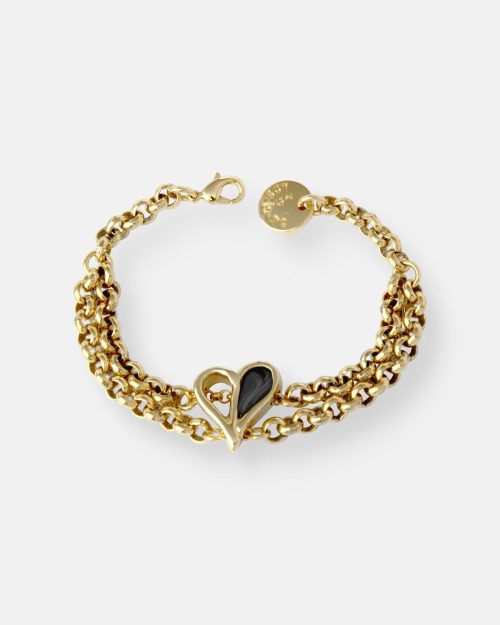 PULSERA 2 CADENAS PASIÓN PEQ. ORO