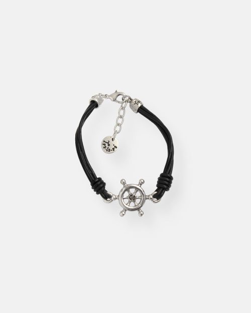 PULSERA CUERO VUELTAS TIMON