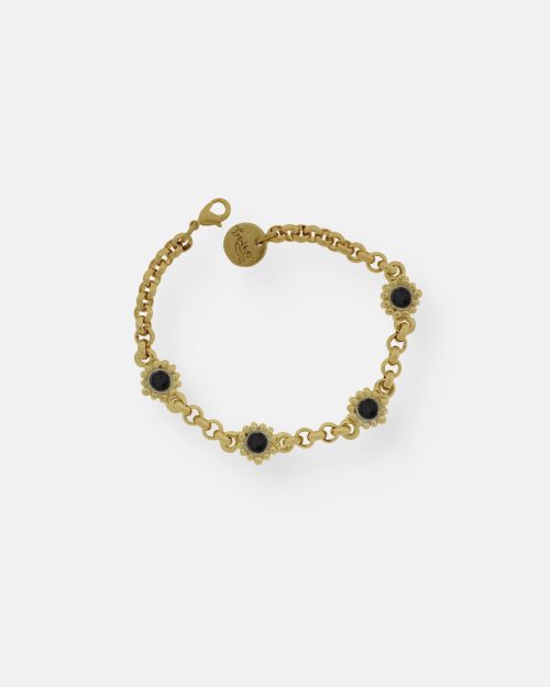 PULSERA CADENA 4 BOLITAS GRECIA ORO