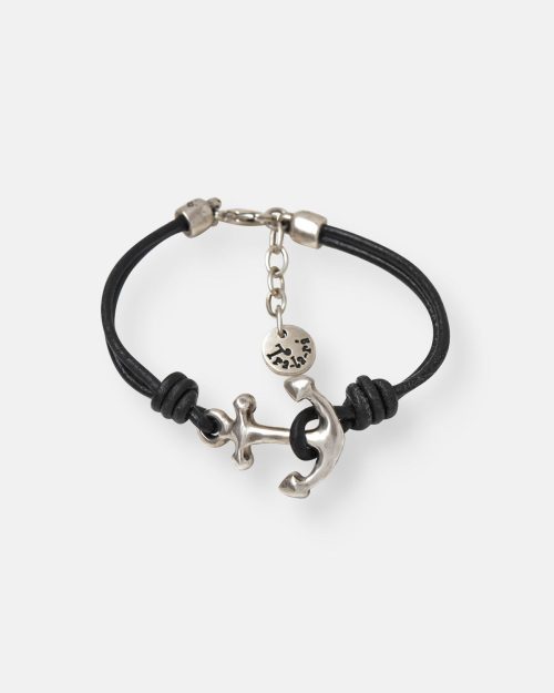 PULSERA CUERO ANCLA