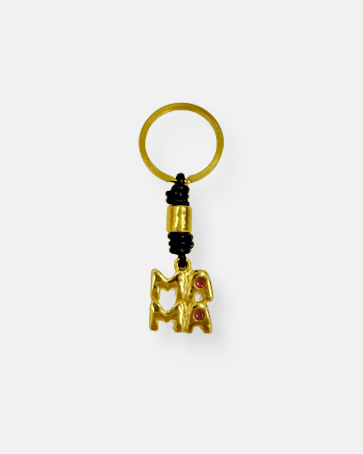 LLAVERO CUERO MAMA DOBLE ORO