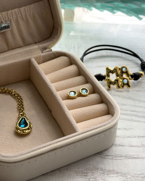SET MAMA PULSERA-COLGANTE-PENDIENTES-JOYERO ORO