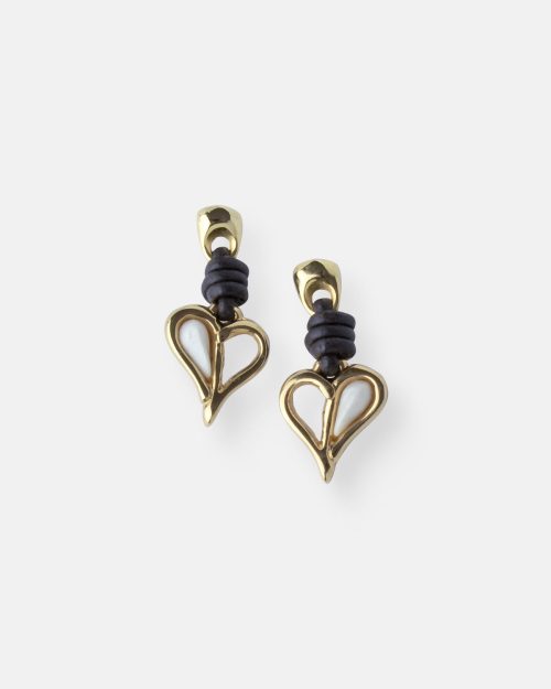 PENDIENTES CUERO PASIÓN ORO