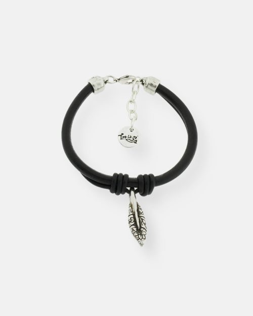 PULSERA CUERO 1 HOJA MAUI