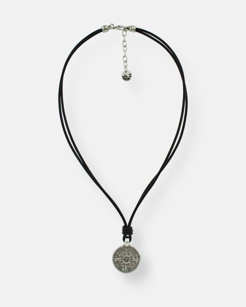 COLGANTE CUERO 1 NUDO BRÚJULA