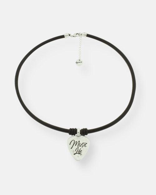 COLLAR CUERO NUDOS PUA MUSICA