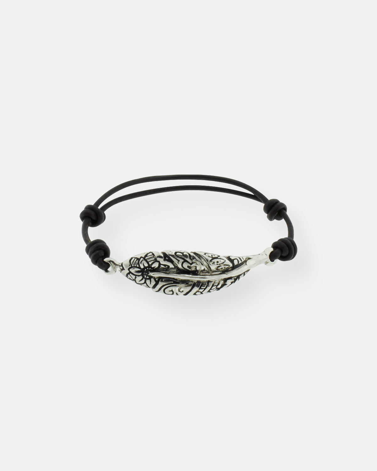 PULSERA CUERO 1 HOJA GR.MAUI