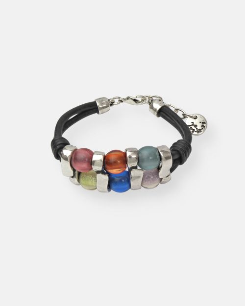 PULSERA CUERO RESINA AIRE