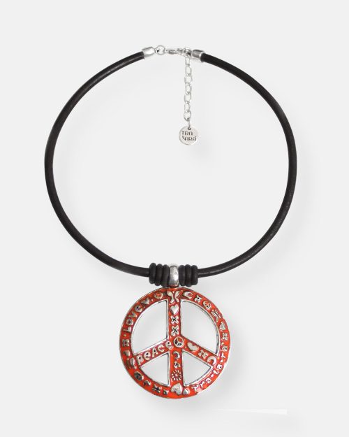 COLGANTE CUERO GR. PEACE