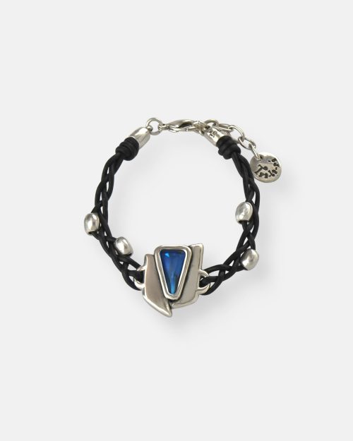 PULSERA CUERO Y BOLAS ODISEA