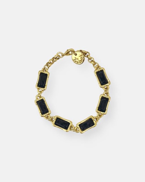 PULSERA CADENA 7 PIEDRAS RECTANG.