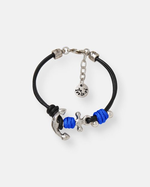PULSERA CUERO NÁUTICO ANCLA