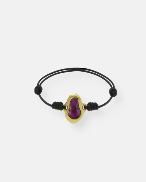 PULSERA CUERO PIEDRA